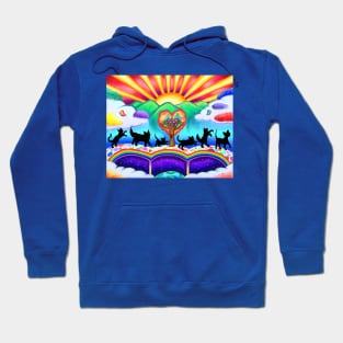 Cats Arrival at the Rainbow Bridge Hoodie